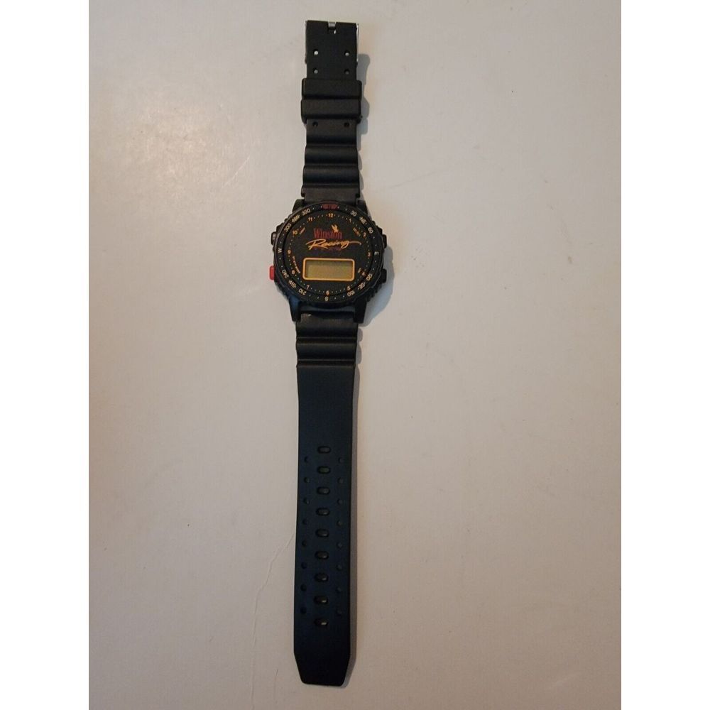 Vintage ''WINSTON RACING TEAM'' Cigarette Advertising Digital Wrist Watch Vtg